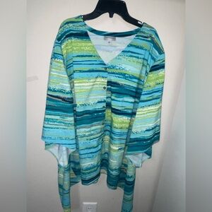 Catherines Blue and Green Striped Tunic